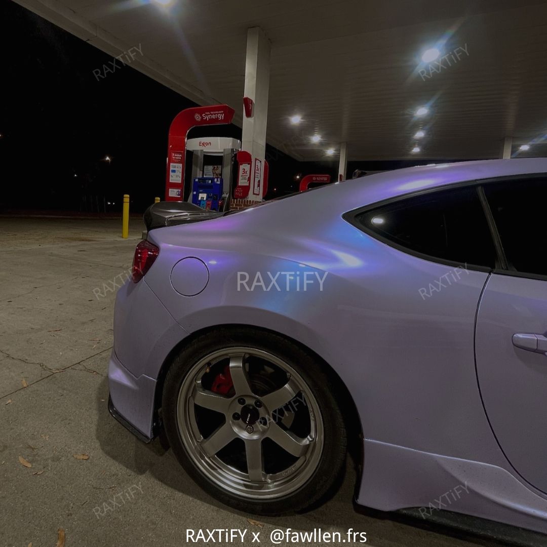 Color Shift Silver Purple Vinyl Wrap Car