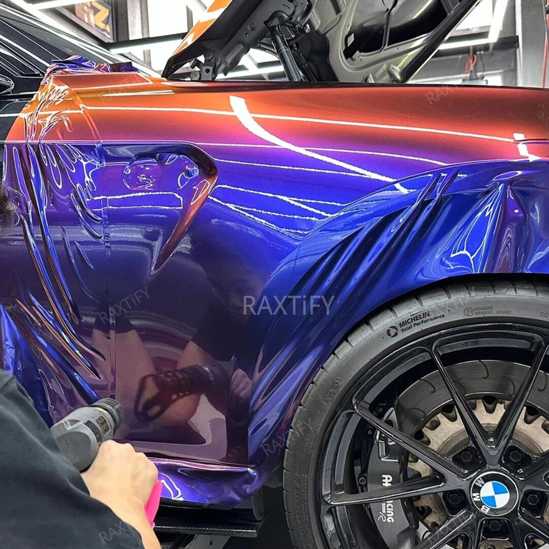 Color Shift Spectrum Gold Blue Vinyl Wrap