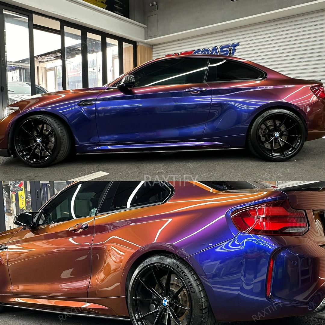 Color Shift Spectrum Gold Blue Vinyl Wrap
