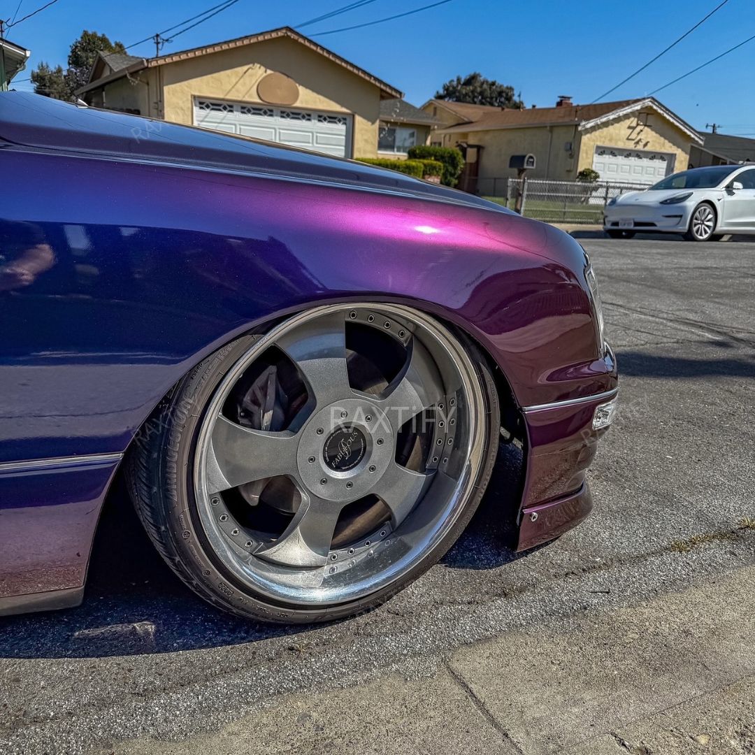 Color Shift Spectrum Gold Blue Vinyl Wrap Lexus