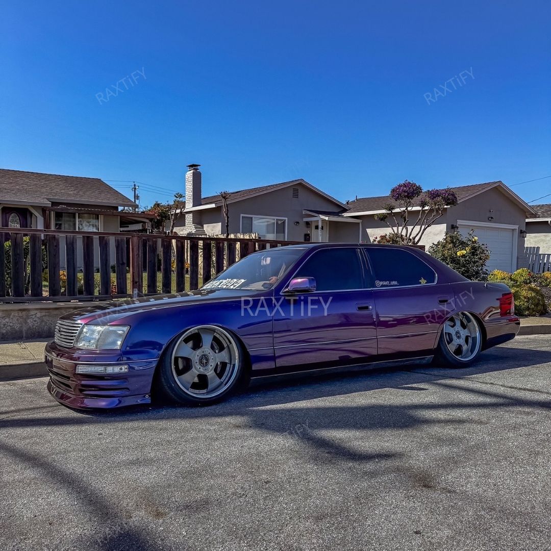Color Shift Spectrum Gold Blue Vinyl Wrap Lexus