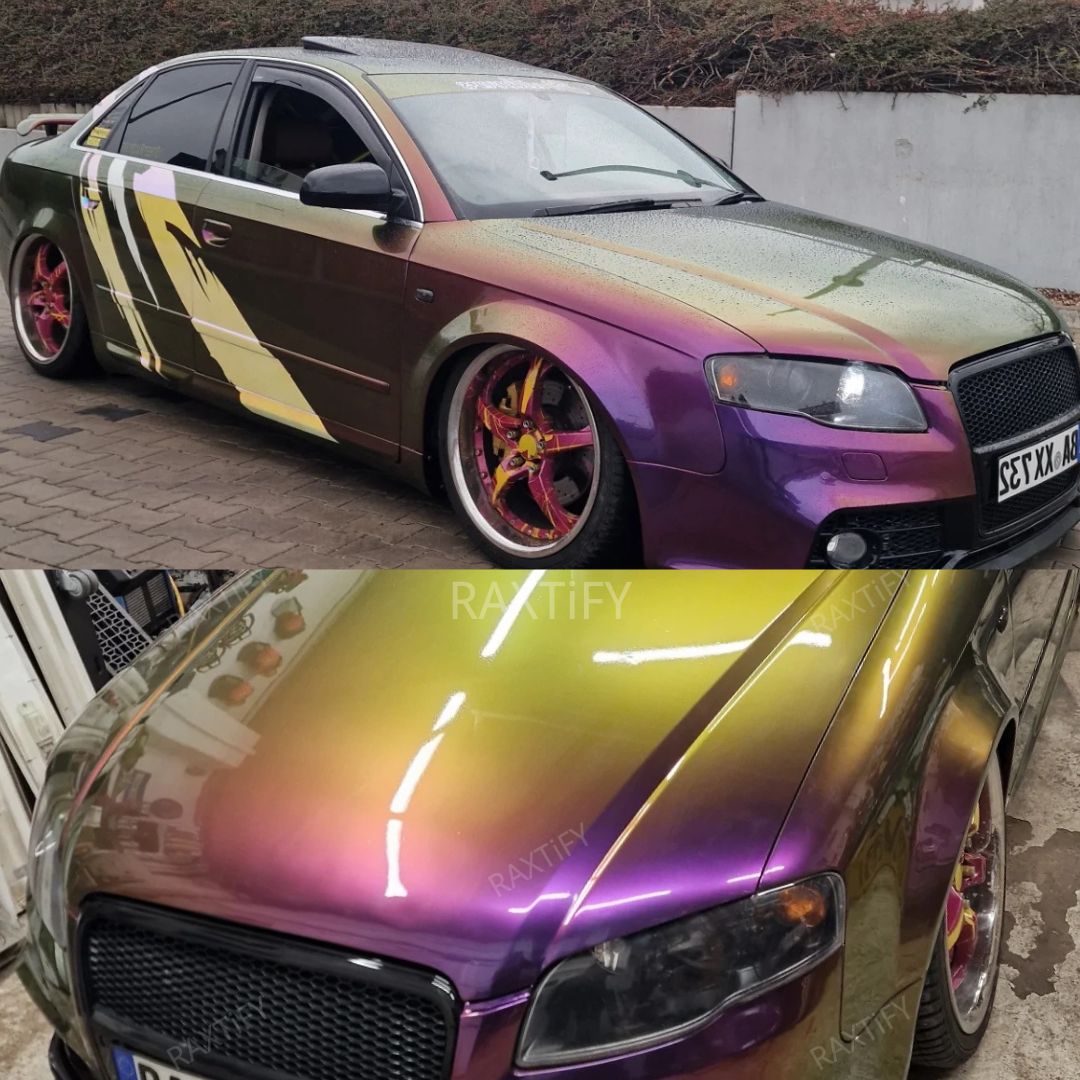 Color Shift Spectrum Grape Green Vinyl Wrap full look