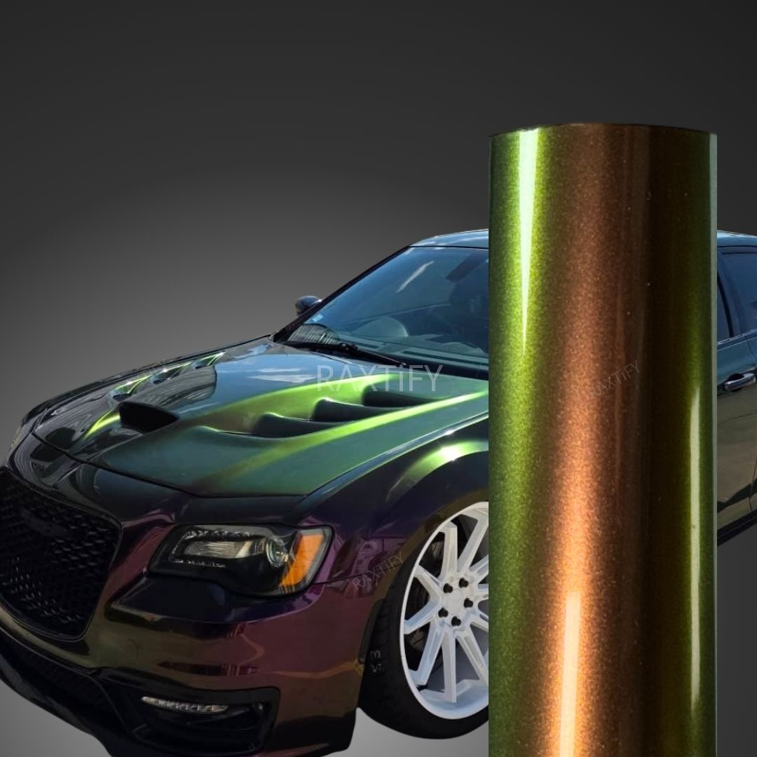 Color Shift Spectrum Green Gold Vinyl Wrap