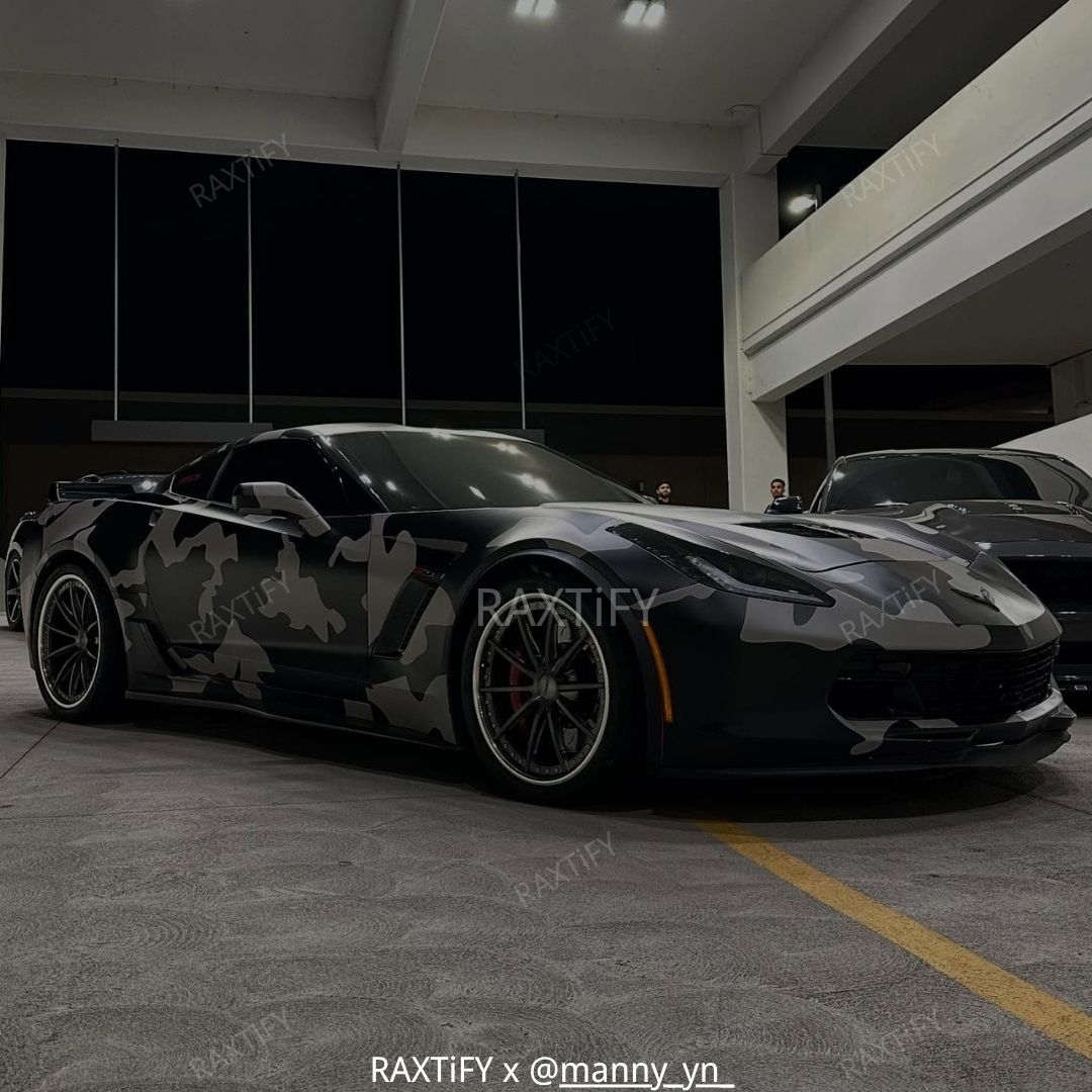 Corvette Custom Camouflage Vinyl Wrap