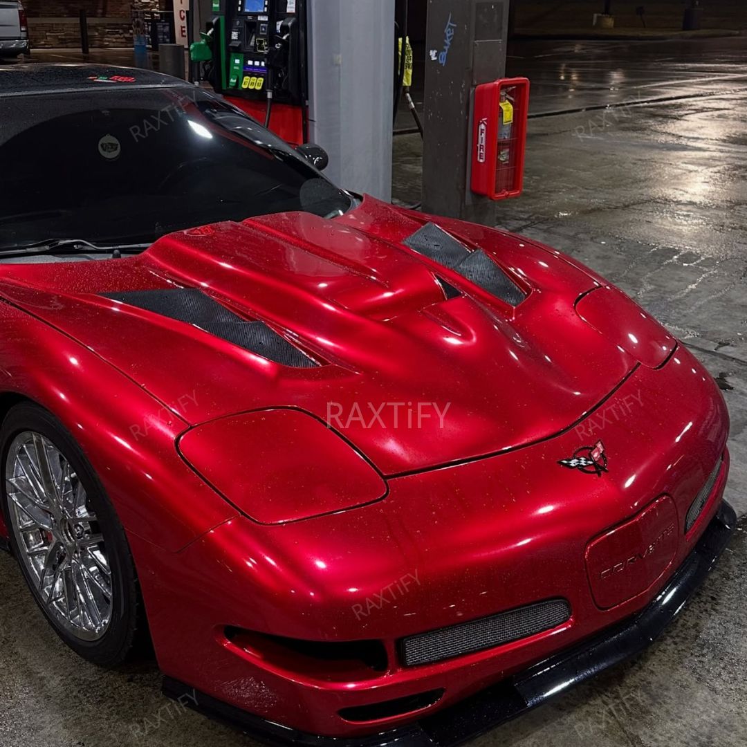  Corvette C5 Gloss Metallic Gem Red Vinyl Wrap