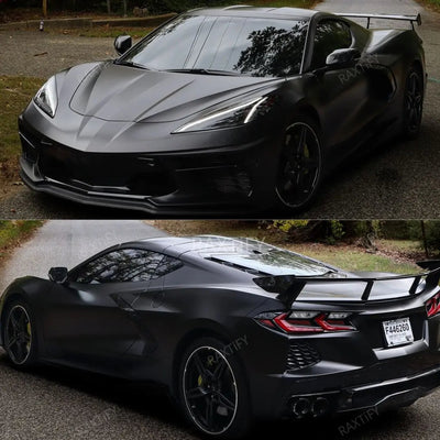 Corvette Matte Satin Black Vinyl Wrap