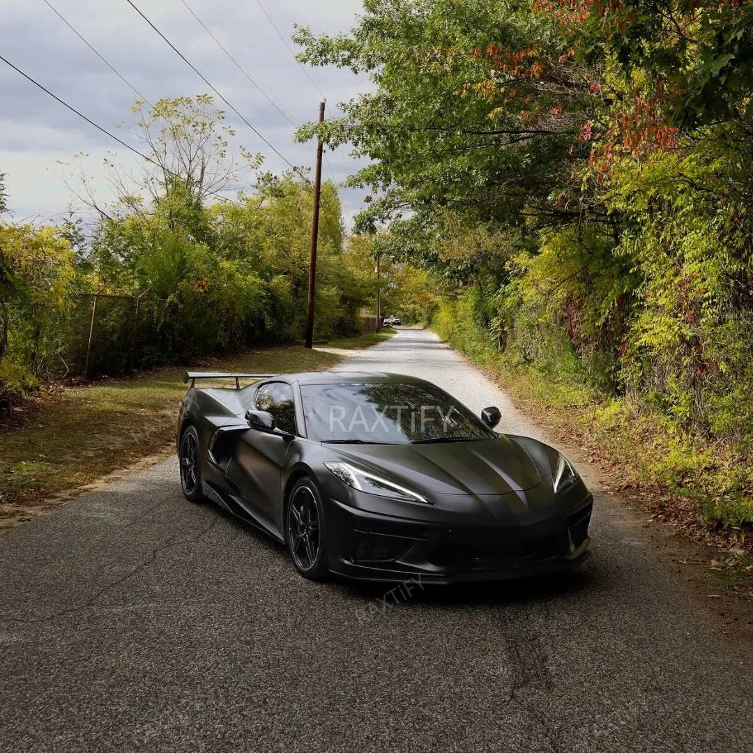 Corvette Matte Satin Black Vinyl Wrap