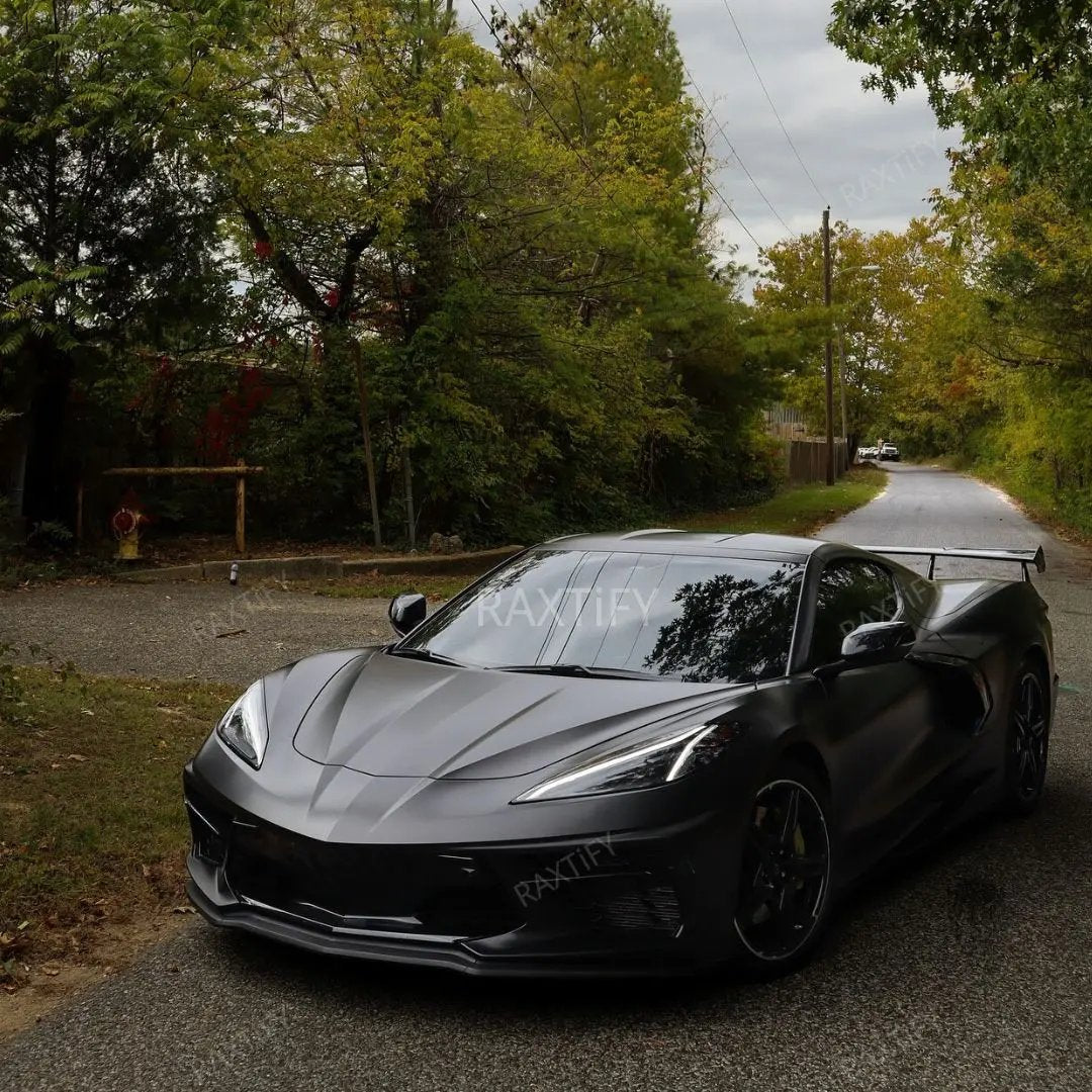 Corvette Matte Satin Black Vinyl Wrap