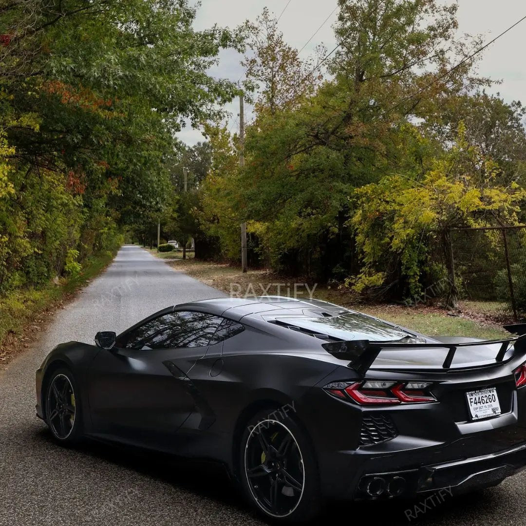 Corvette Matte Satin Black Vinyl Wrap