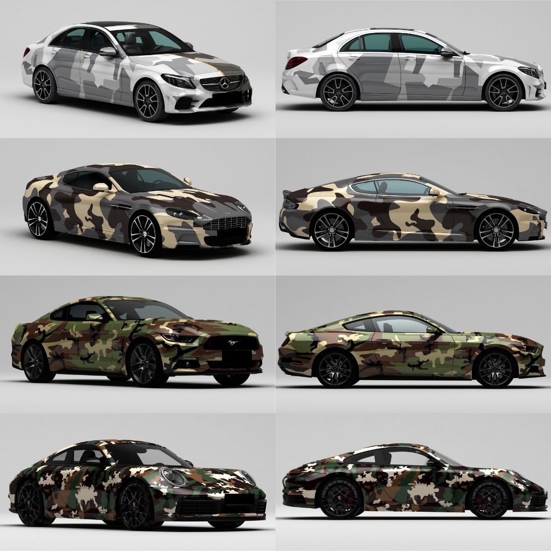 Custom Camouflage Vinyl Wrap