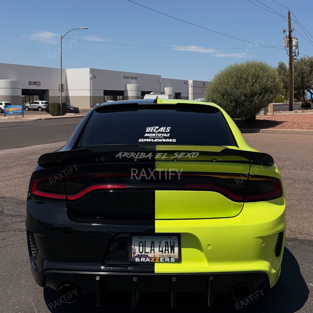 Custom Half Vinyl Car Wrap back look
