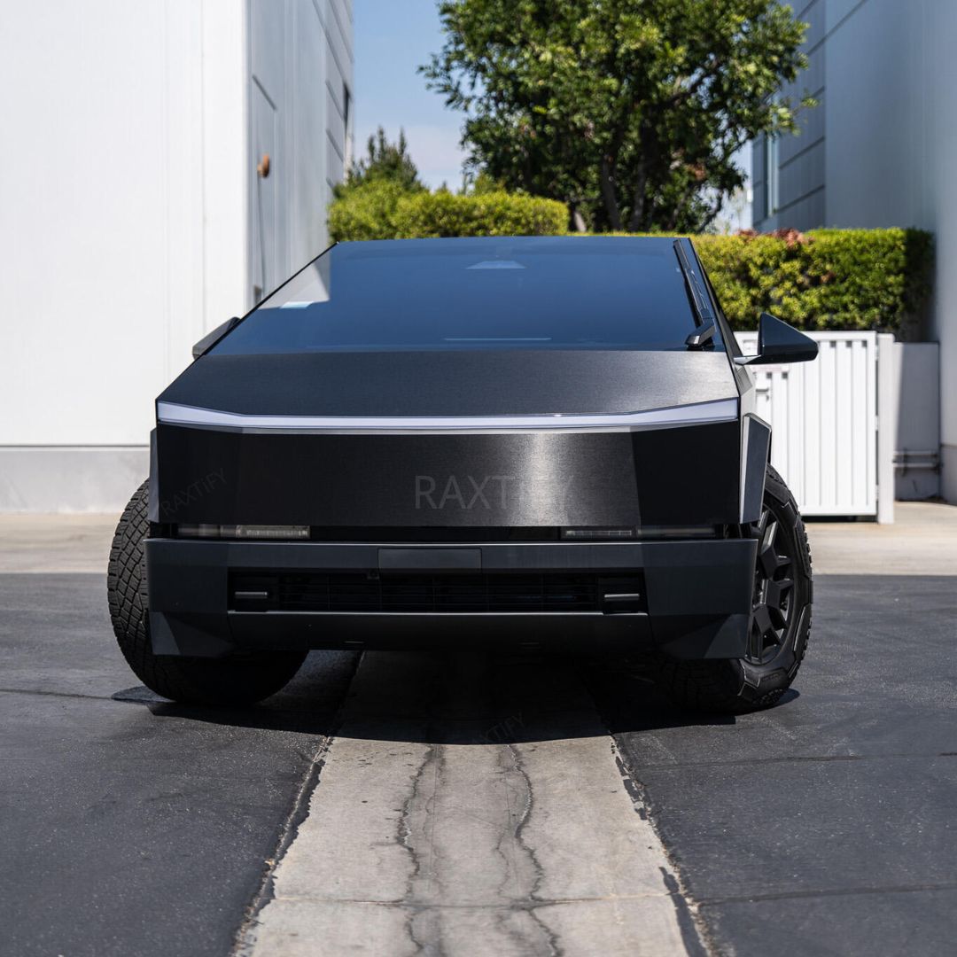 Cybertruck in Satin Brushed Black Vinyl Wrap