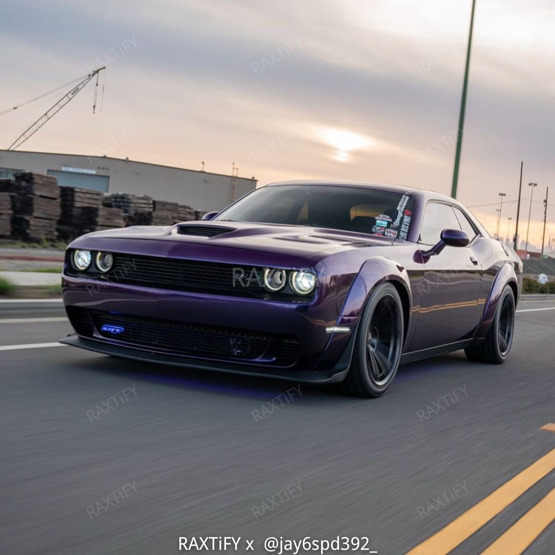 Dodge Challenger in Gloss Metallic Midnight Purple Vinyl Wrap
