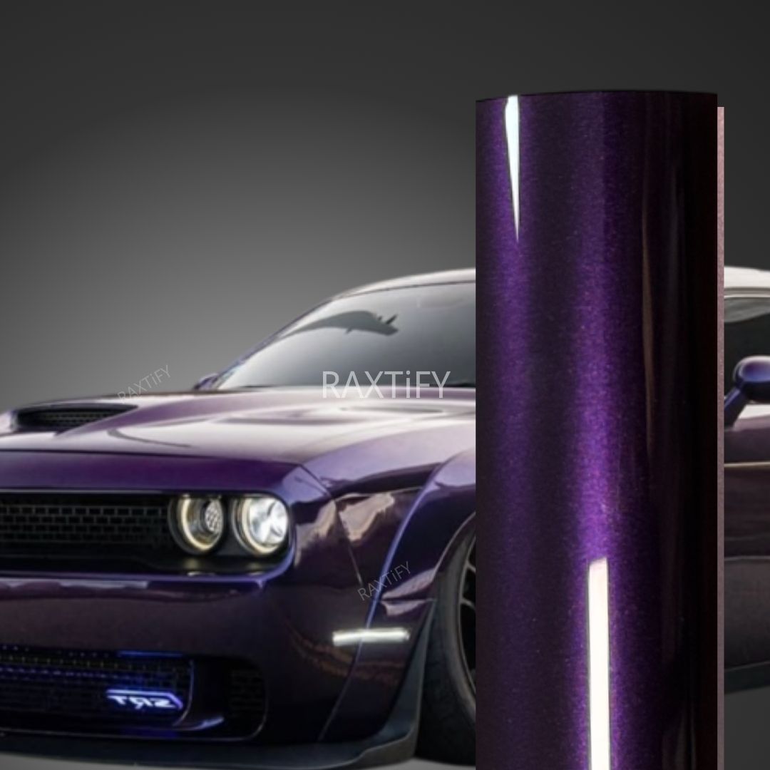 Gloss Metallic Midnight Purple Vinyl Wrap