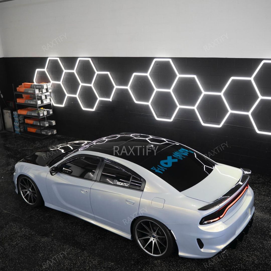 Color Shift Pearl Blue Gold Vinyl Wrap on dodge charger look