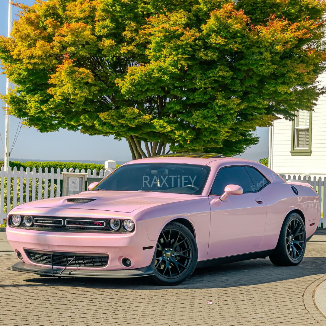 Dodge Challenger Laser Gloss Rouge Pink Vinyl Wrap