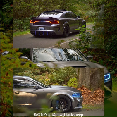 dodge charger wrapped in Satin Chrome AMG Gray Car Wrap