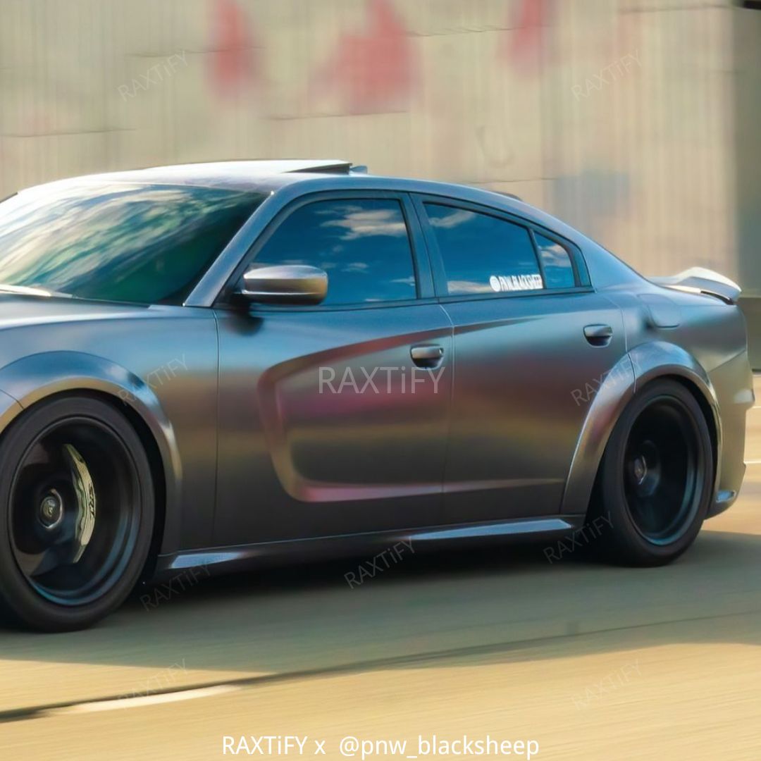 dodge charger wrapped in Satin Chrome AMG Gray Car Wrap