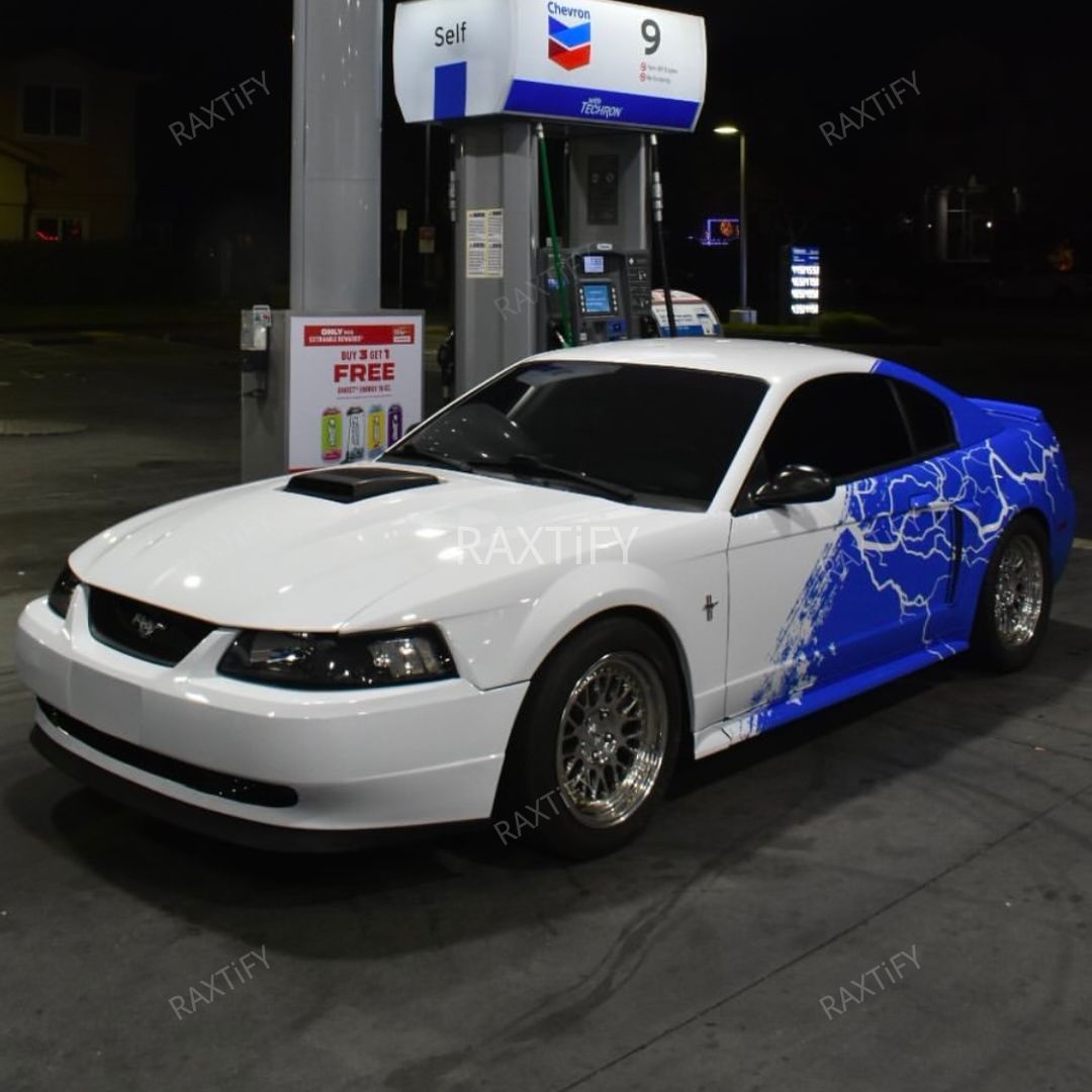 Electric Storm Mustang Custom Print Wrap