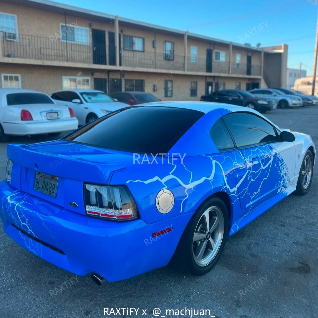 Electric Storm Mustang Custom Print Wrap