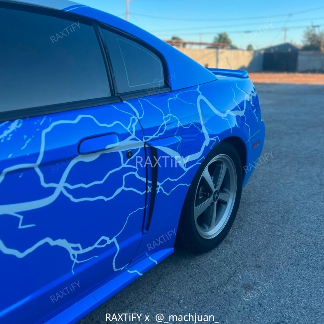 Electric Storm Mustang Custom Print Wrap