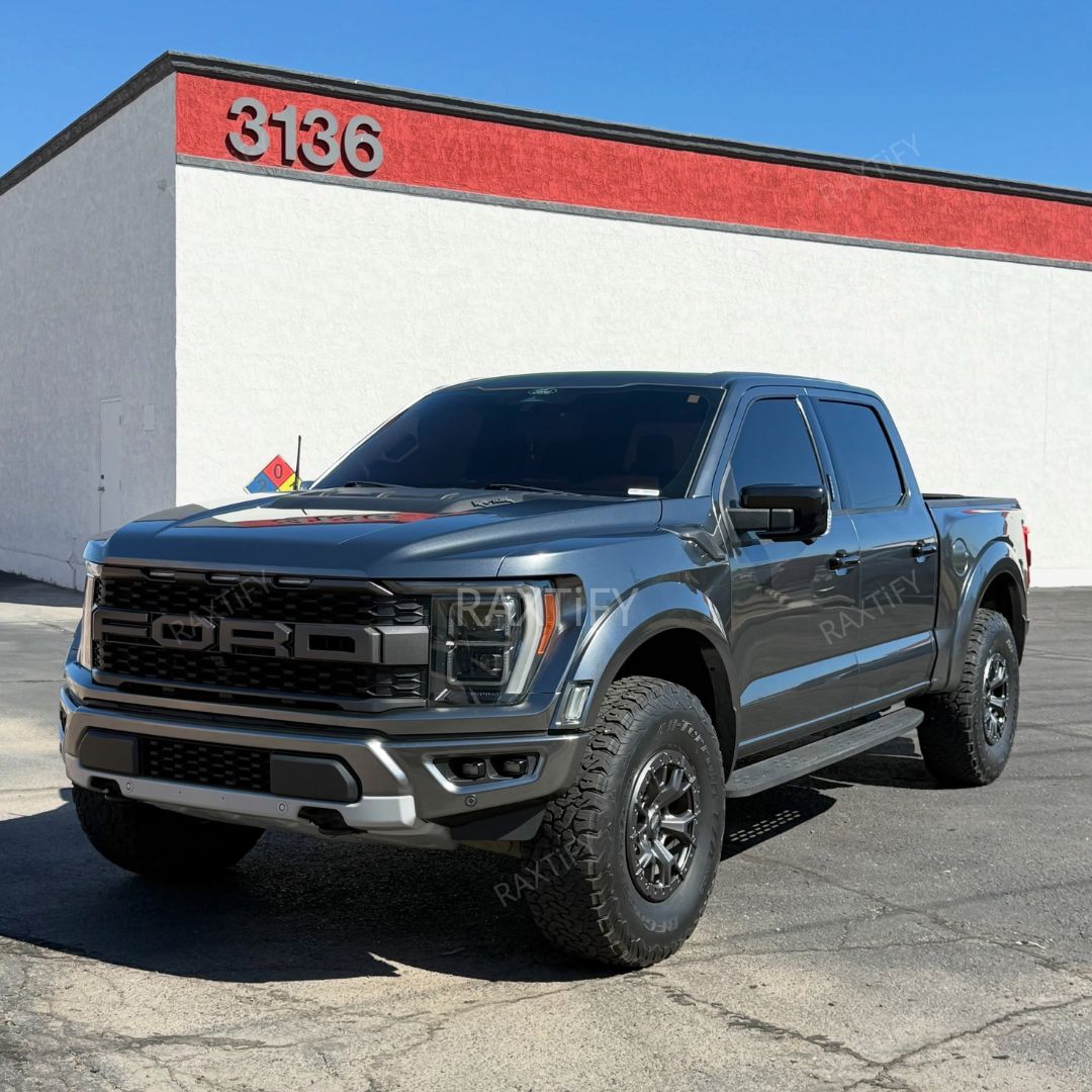 Gloss Metallic Graphite Gray Car Wrap on Ford