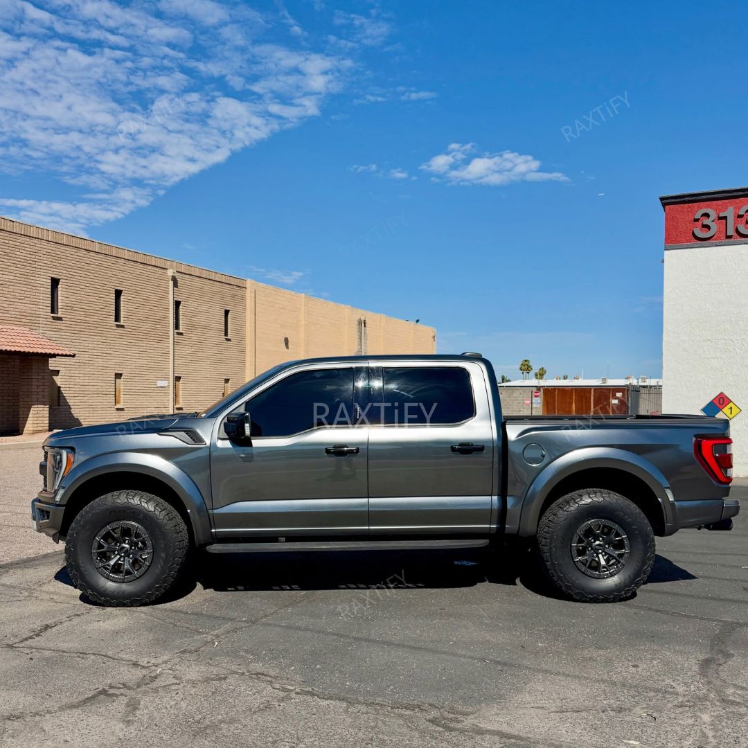 Gloss Metallic Graphite Gray Car Wrap on ford look