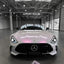 Gloss Cyber Silver Rose Car Wrap benz front look