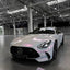 Gloss Cyber Silver Rose Car Wrap benz hood