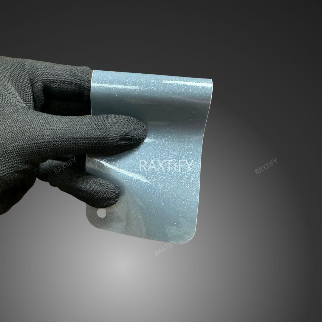 Gloss Diamod Pearl Light Nardo Gray Vinyl Wrap sample card