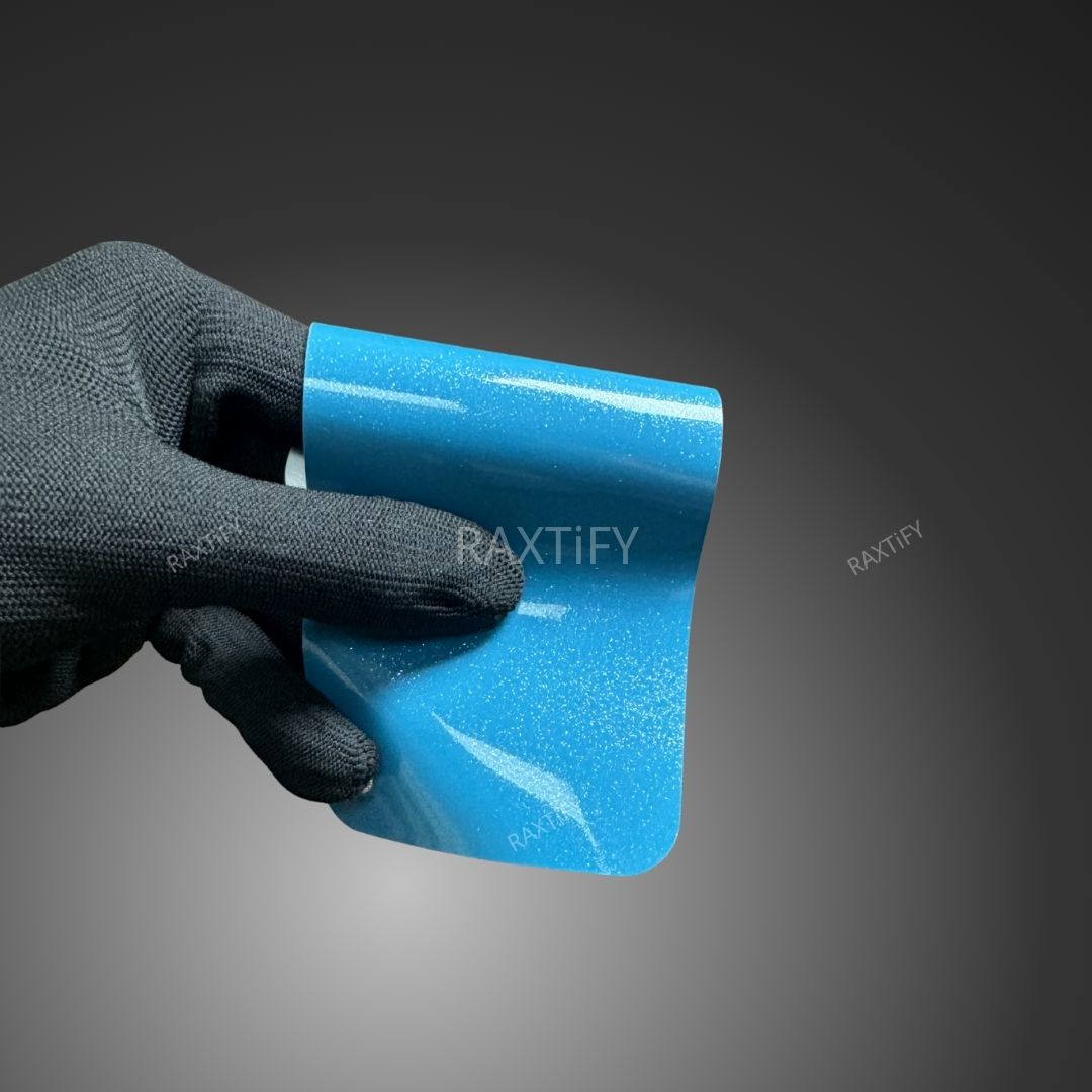 Gloss Diamod Pearl Miami Blue Vinyl Wrap