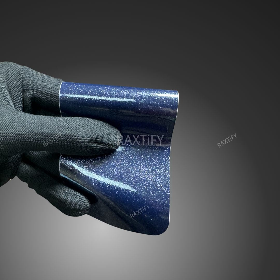 Gloss Diamod Pearl Midnight Blue Vinyl Wrap sample