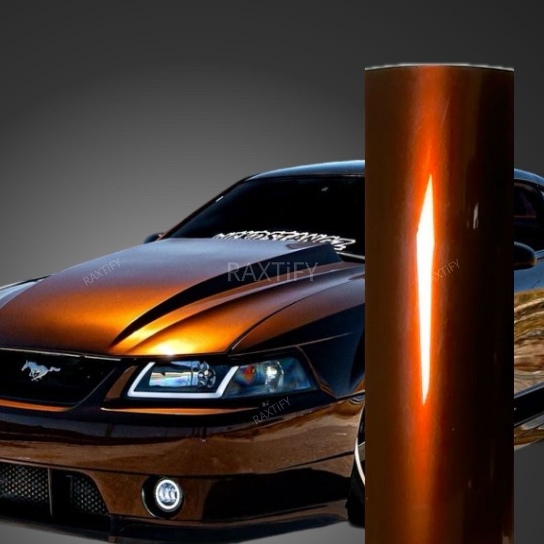 Gloss Metallic Dark Copper Car Wrap Vinyl