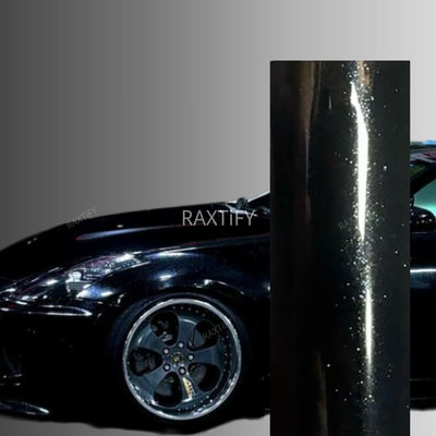 Gloss Metallic Glitter Diamond Black Car Wrap