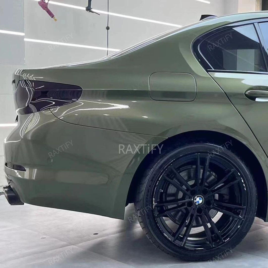 Gloss Metallic Golden Green Vinyl Wrap