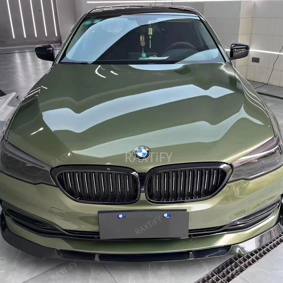 Gloss Metallic Golden Green Vinyl Wrap
