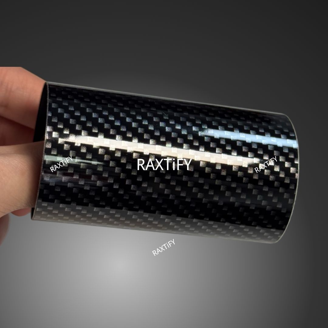Gloss 6D Carbon Fiber Silver Vinyl Wrap