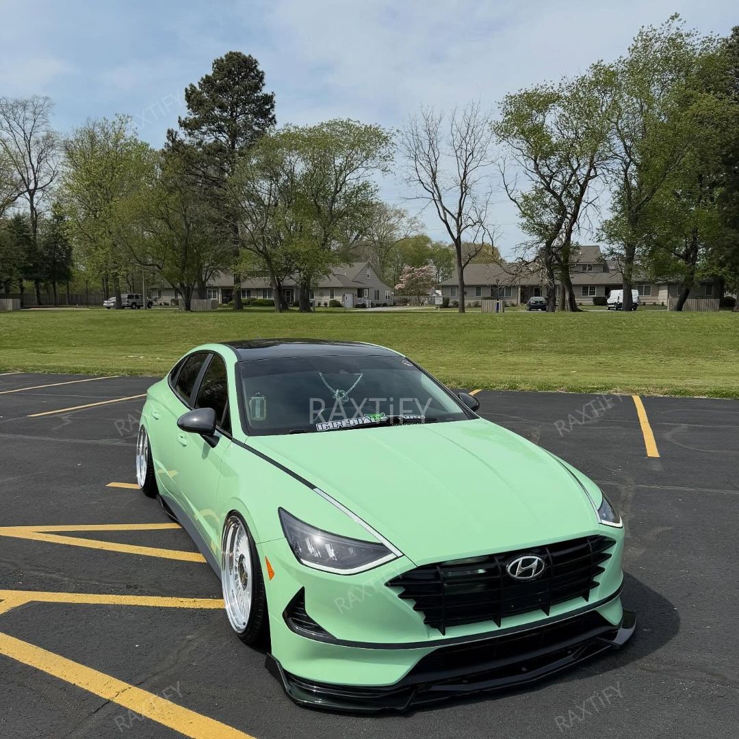 Gloss Avocado Green Vinyl Wrap hyundai