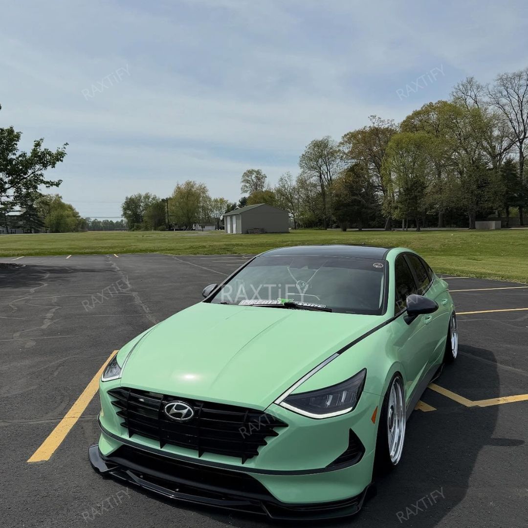 Gloss Avocado Green Vinyl Wrap hyundai car