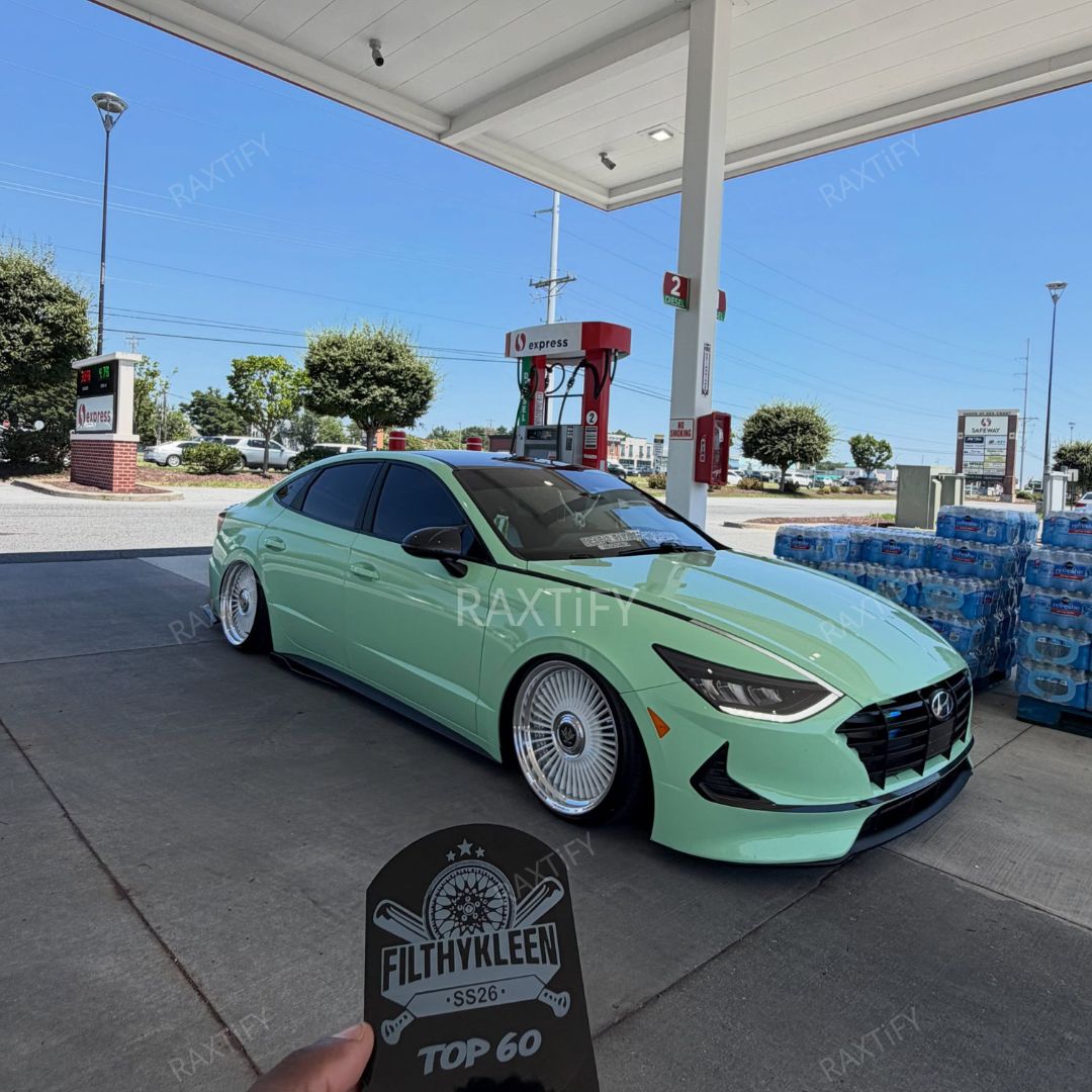 Gloss Avocado Green Vinyl Wrap hyundai front look