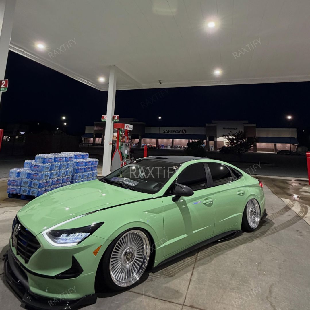 Gloss Avocado Green Vinyl Wrap hyundai