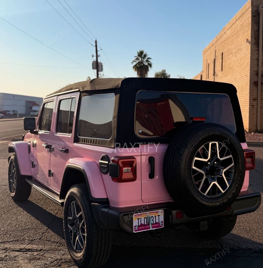 Gloss Baby Pink Vinyl Wrap Back design