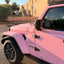 Gloss Baby Pink Vinyl Wrap Jeep Front Look