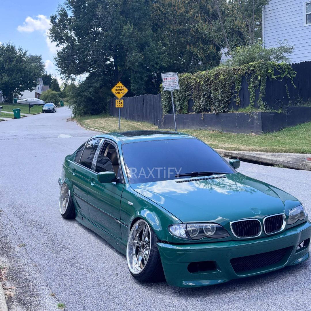 Gloss British Racing Green Car Wrap on BMW day look