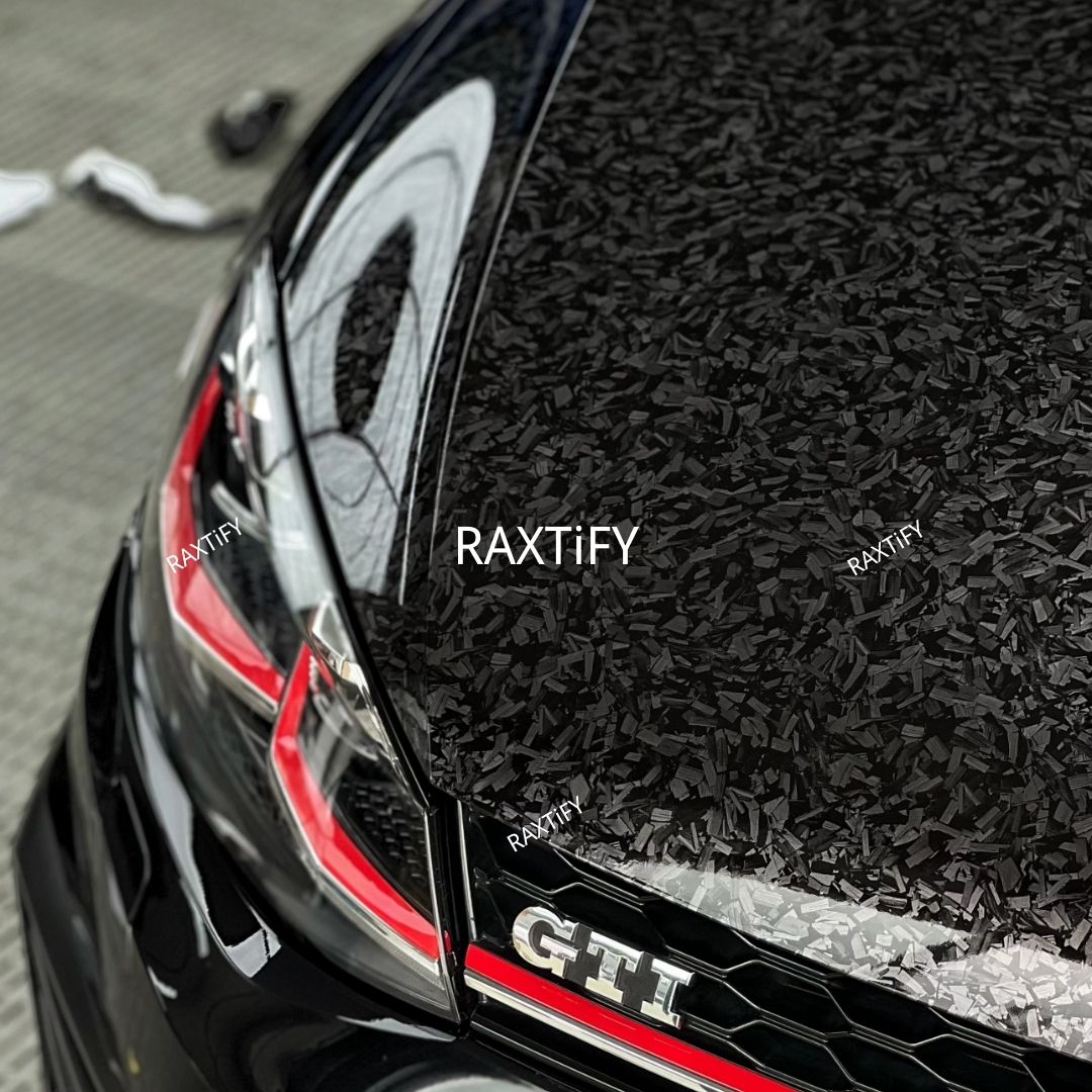 Gloss Camouflage Black Forged Carbon Vinyl Wrap
