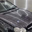 Gloss Camouflage Black Silver Forged Carbon Vinyl Wrap hood