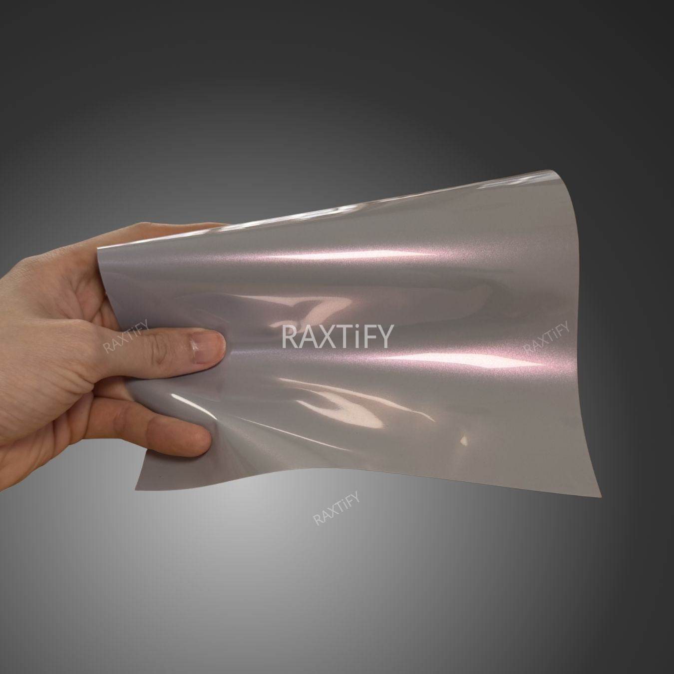 Gloss Cyber Silver Pink Vinyl Wrap swatch book
