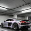 Gloss Cyber Silver Purple Vinyl Wrap side look