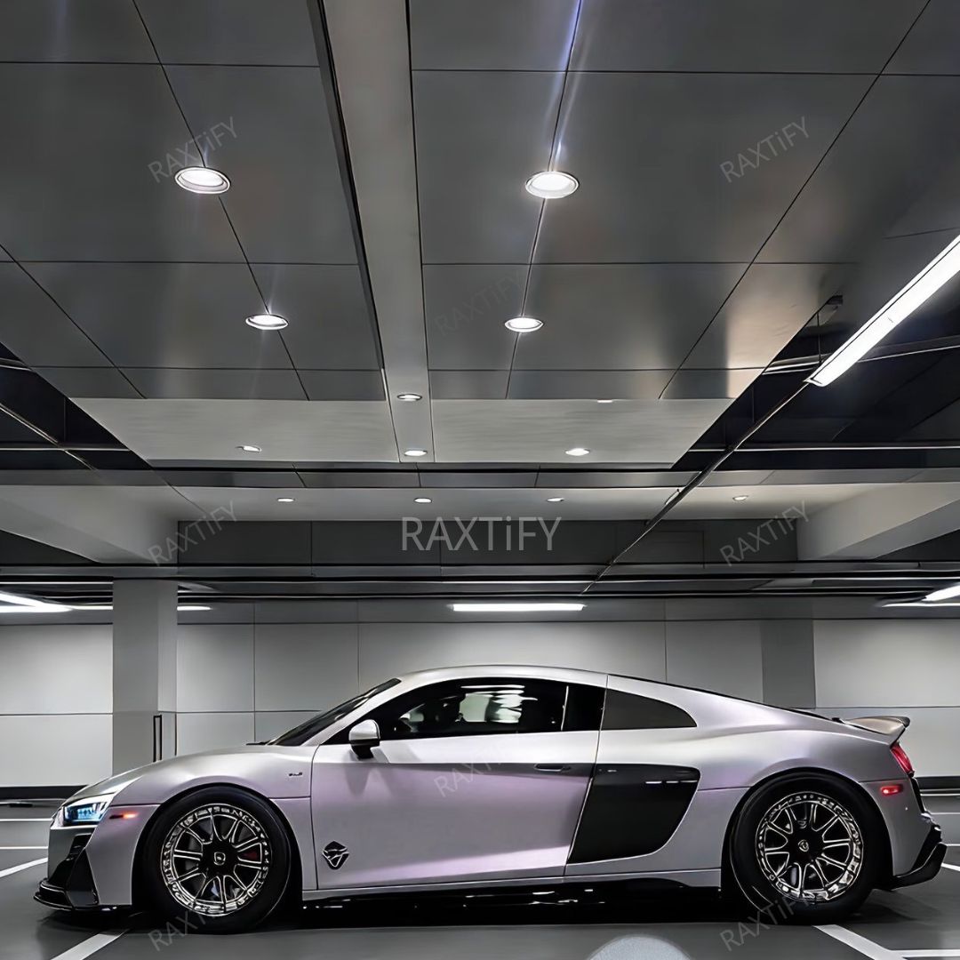 Gloss Cyber Silver Purple Vinyl Wrap