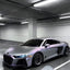 Gloss Cyber Silver Purple Vinyl Wrap audi